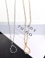 Fashion Gold Color Waterdrop Shape Decorated Necklace