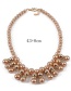 Fashion Beige Full Pearl Decorated Necklace