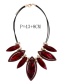 Fashion Red Geometric Shape Decorated Necklace