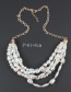 Fashion White Multi-layer Deisgn Necklace
