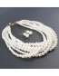 Fashion White Pure Color Decorated Jewelry Sets