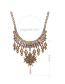 Fashion Gold Color Full Diamond Decorated Necklace