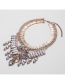 Fashion Silver Color Full Diamond Decorated Necklace