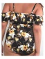 Sexy Multi-color Strappless Design Flower Pattern Swimwear