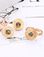 Fashion Gold Color Flower&skull Shape Decorated Earrings&Rings (12 Pcs )
