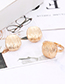 Fashion Gold Color Lock Shape Decorated Earrings&Rings (12 Pcs )