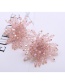 Fashion Champagne Bead Decorated Pure Color Earrings