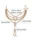Fashion Gold Color Water Drop Shape Decorated Anklet (1 Pc)