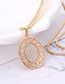 Fashion Gold Color Hollow Out Design Round Shape Necklace