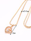 Fashion Gold Color Swan Shape Decorated Necklace