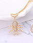 Fashion Gold Color Spider Shape Decorated Necklace