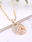 Fashion Gold Color Round Shape Decorated Hollow Out Necklace