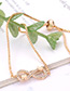Fashion Gold Color Letter 8 Shape Decorated Earrings