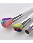 Fashion Multi-color Round Shape Decorated Makeup Brush (5 Pcs )