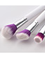 Fashion Silver Color+purple Round Shape Decorated Makeup Brush (5 Pcs )