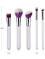 Fashion Silver Color+purple Round Shape Decorated Makeup Brush (5 Pcs )