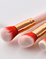 Fashion Pink+orange Round Shape Decorated Makeup Brush (5 Pcs )