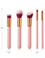 Fashion Gold Color+pink Oblique Shape Decorated Makeup Brush (5 Pcs )