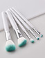 Fashion Silver Color Oblique Shape Decorated Makeup Brush (5 Pcs )