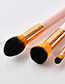 Fashion Pink+gold Color Round Shape Decorated Makeup Brush (5 Pcs )