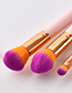Fashion Pink+gold Color+yellow Round Shape Decorated Makeup Brush (5 Pcs )
