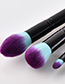 Fashion Black Round Shape Decorated Makeup Brush (5 Pcs )