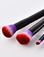 Fashion Black+purple Oblique Shape Decorated Makeup Brush (5 Pcs )