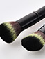 Fashion Black+green Oblique Shape Decorated Makeup Brush (5 Pcs )
