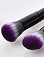 Fashion Black+gray Oblique Shape Decorated Makeup Brush (5 Pcs )