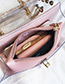 Fashion Pink Letter Pattern Decorated Shoulder Bag