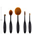 Fashion Black Oval Shape Design Cosmetic Brush(5pcs)