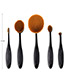 Fashion Black Round Shape Design Cosmetic Brush(5pcs)