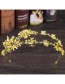 Fashion Gold Color Flower Shape Decorated Hair Hoop