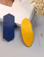 Fashion Yellow+blue Oval Shape Decorated Hair Clip