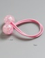 Fashion Pink Ball Shape Decorated Hair Band (2 Pcs )
