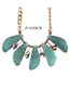 Fashion Green Color Matching Decorated Necklace