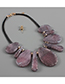 Fashion Pink Water Drop Shape Decorated Necklace