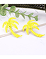 Fashion Yellow Tree Shape Decorated Earrings
