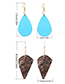 Simple Coffee Pure Color Decorated Earrings