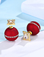 Fashion Red Pearl Decorated Pure Color Decorated