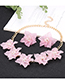 Elegant Light Green Flowers Decorated Pure Color Jewelry Sets