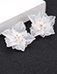 Elegant White Flowers Decorated Pure Color Jewelry Sets