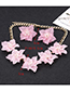 Elegant Beige Flowers Decorated Pure Color Jewelry Sets
