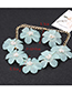Elegant White Pure Color Design Flower Shape Jewelry Sets