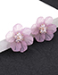 Elegant Light Purple Beads&flower Decorated Pure Color Jewelry Sets