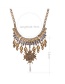 Elegant Gold Color Water Drop Shape Decorated Necklace