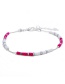Elegant Black+white Beads Decorated Color Matching Anklet