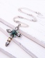 Elegant Silver Color Water Drop Shape Pendant Decorated Necklace