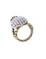 Elegant Gold Color+white Pineapple Shape Design Simple Ring