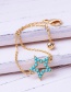 Elegant Gold Color Star Shape Decorated Bracelet